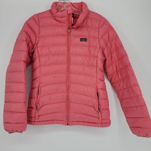 Patagonia Girls' Down Puffer pink jacket XLARGE 14